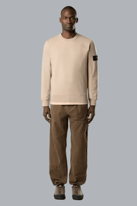 Sweatshirt van biologisch katoen fleece in de kleur Desert Sand.