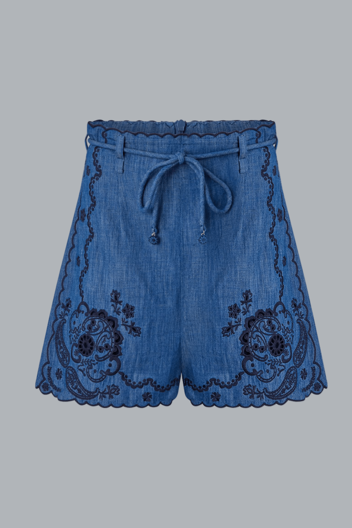 ASTER EMBROIDERED DENIM SHORTS