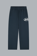 Zwembroek met cirkelvormig logo, marineblauw