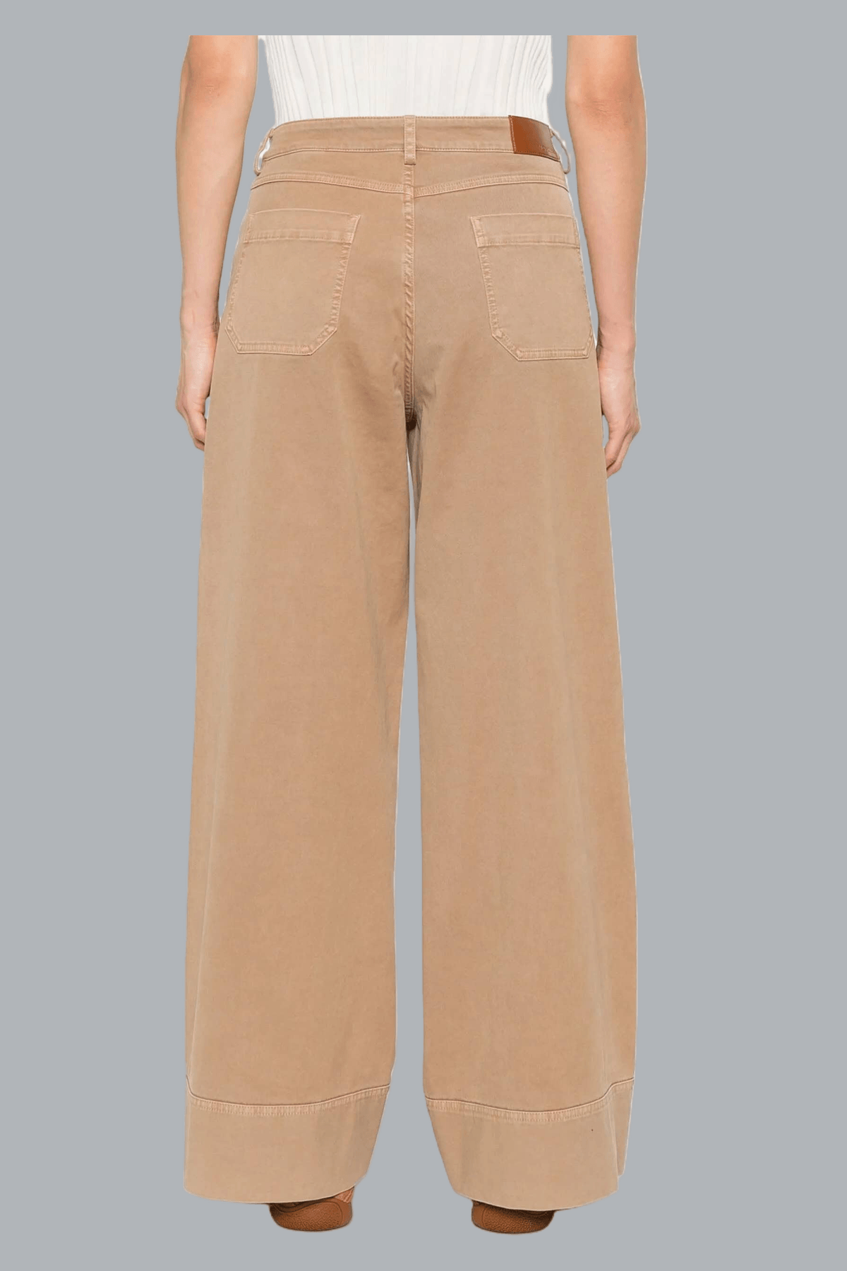 MONCLER WIDE LEG PANTS Beige WOMEN