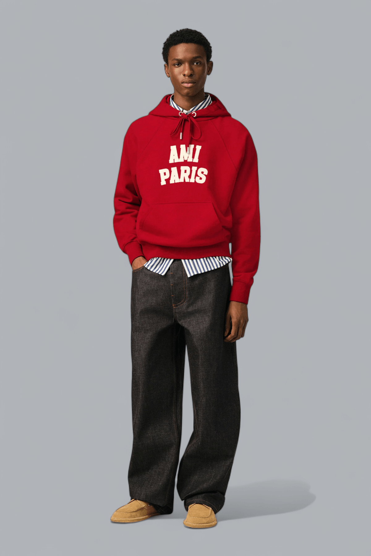 Kapuzenpullover von Ami Paris mit Filzstickerei