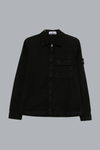 OLD' EFFECT BRUSHED ORGANIC COTTON CANVAS SHIRTS BLACK