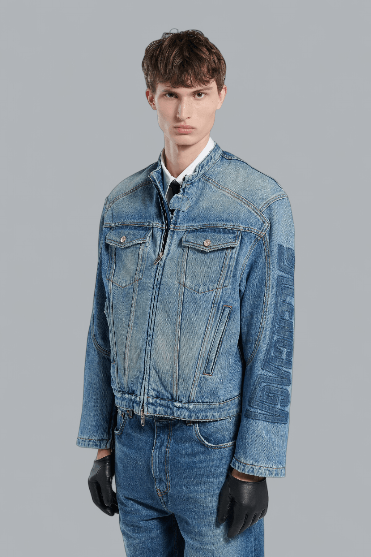 SQUEEZE MOTORCYCLE DENIM JACKET