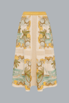 ROYAL SEA MULTICOLOR CROCHET DETAIL MIDI SKIRT