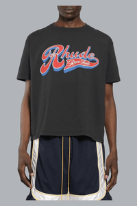 RHUDE PIT STOP TEE VINTAGE BLACK/ RED / BLUE