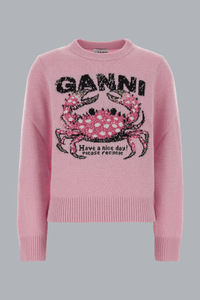 CRAB GRAPHIC WOOL CREWNECK