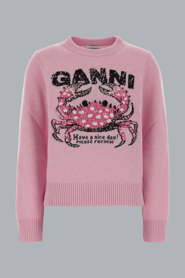 CRAB GRAPHIC WOOL CREWNECK