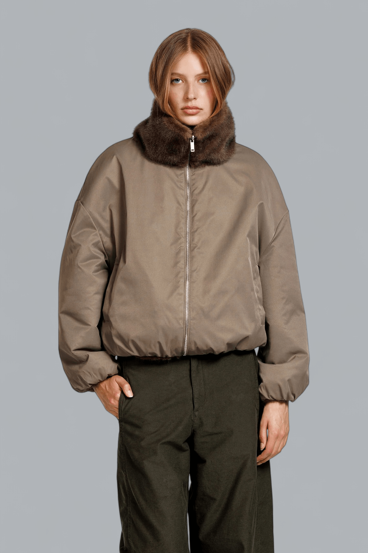 ALLY FAUX MINK JACKET