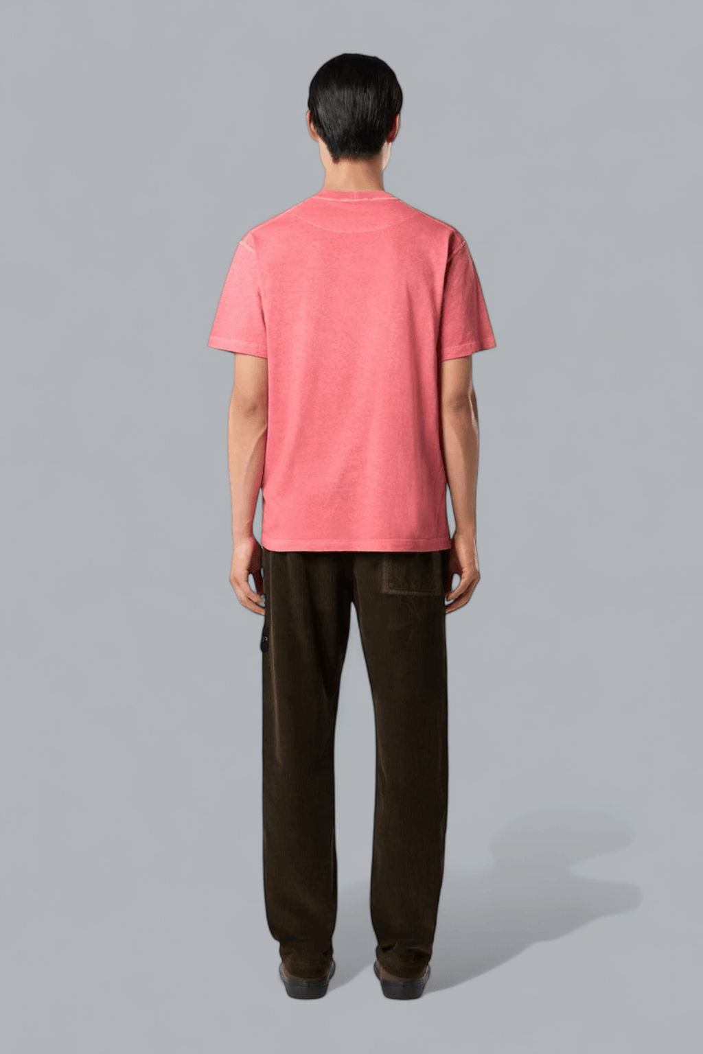 ORGANIC COTTON JERSEY 'FISSATO' EFFECT T-SHIRT