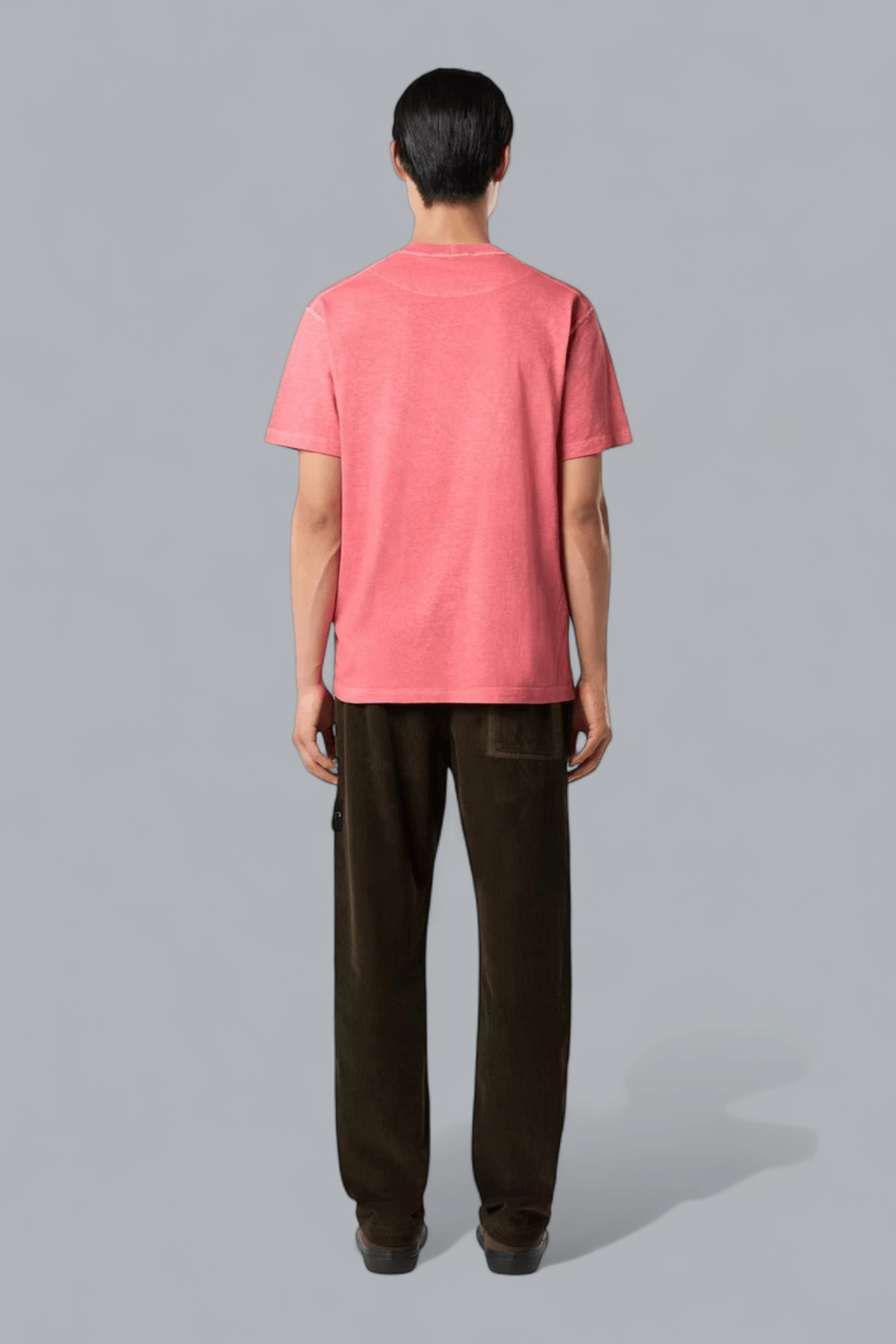 ORGANIC COTTON JERSEY 'FISSATO' EFFECT T-SHIRT