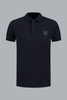 S.I. GHOST ORGANIC COTTON PIQUÉ POLO SHIRT NAVY BLUE