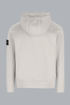 ORGANIC COTTON FLEECE HOODIE SWEATER PEARL GREY
