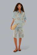SEAS DESIRE EMBROIDERED DENIM SHIRT