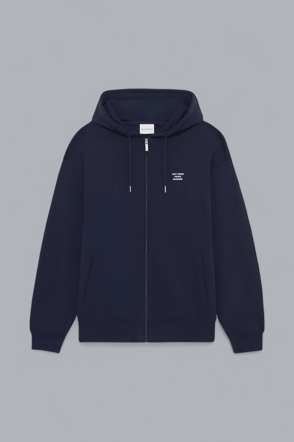 SLOGAN ZIP THROUGH HOODIE