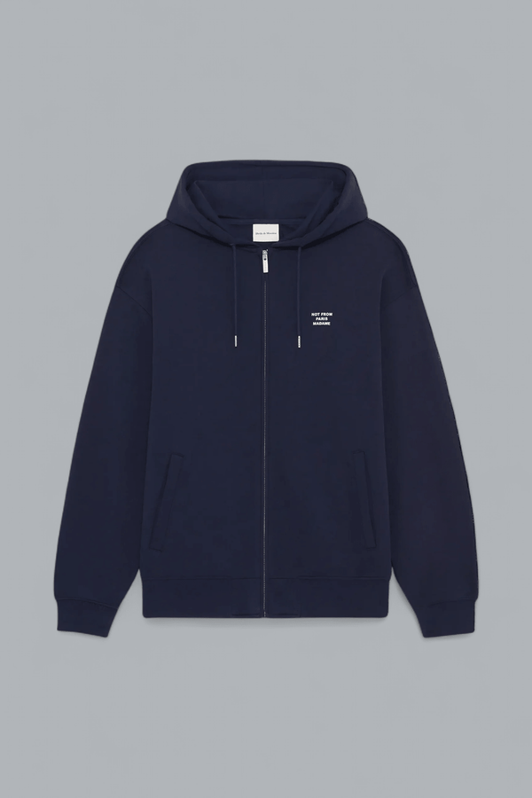 SLOGAN ZIP THROUGH HOODIE