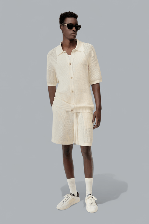 AMIRI LOGO CROCHET SHORT