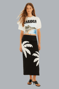 LANDSCAPE CARIOCA OFF-WHITE RELAXED T-SHIRT