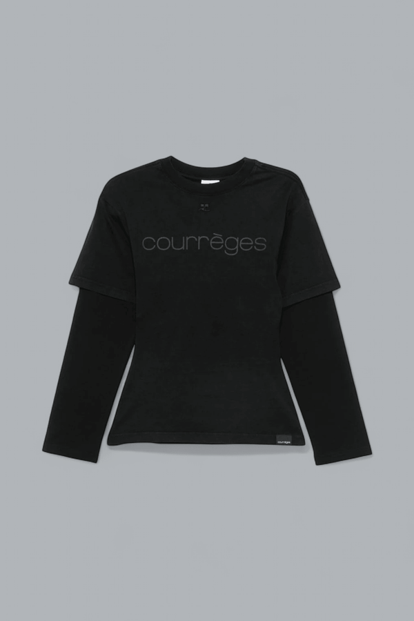 LOGO PRINT DOUBLE SLEEVES T-SHIRT