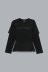 LOGO PRINT DOUBLE SLEEVES T-SHIRT
