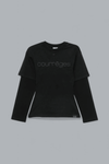 LOGO PRINT DOUBLE SLEEVES T-SHIRT