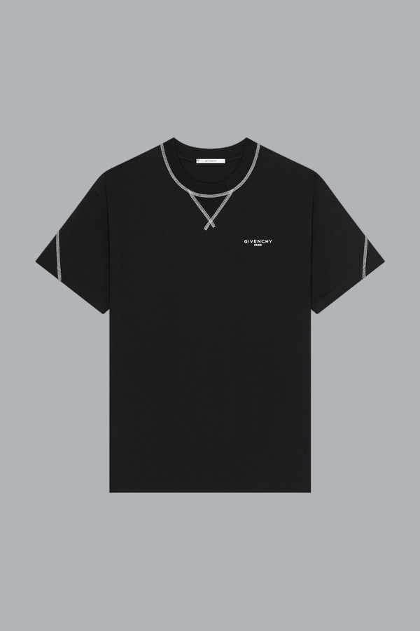 COUTURE SEAM CONTRASTED STITCH T-SHIRT