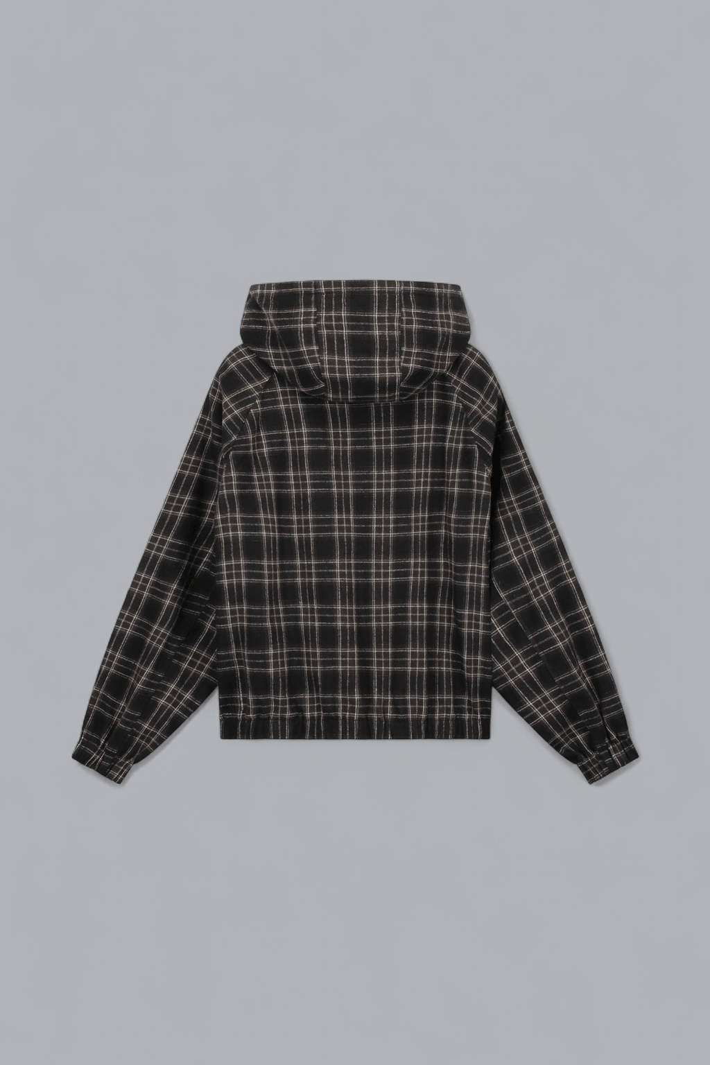 REVERSIBLE PLAID HOODED JACKET