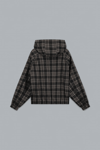 REVERSIBLE PLAID HOODED JACKET