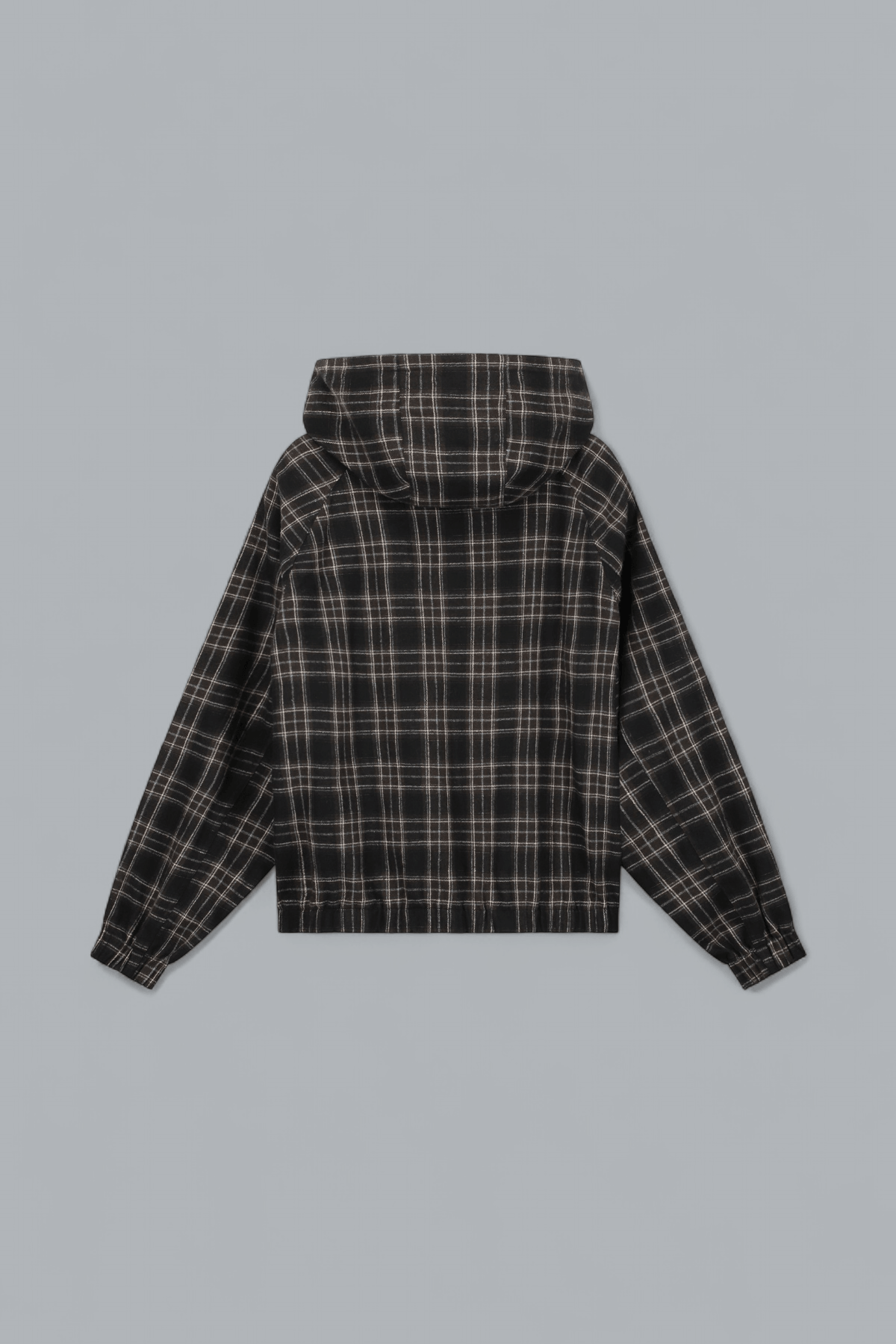 REVERSIBLE PLAID HOODED JACKET