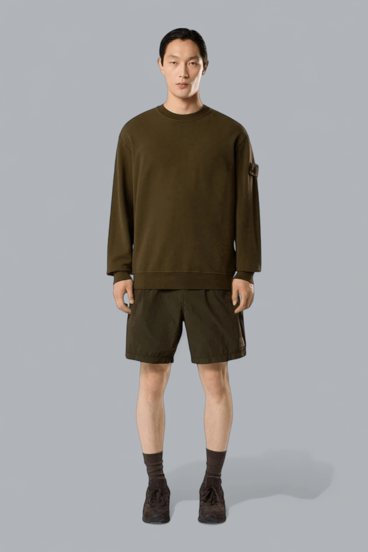 ORGANIC COTTON STRETCH FLEECE GHOST SWEATER