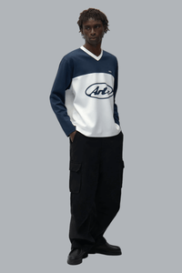 Circle Logo Longsleeve White/Navy