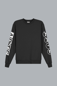 Sleeve Print Crewneck Black