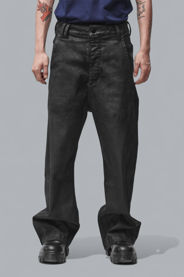 M T 108 COATED WIDE LEG JEANS