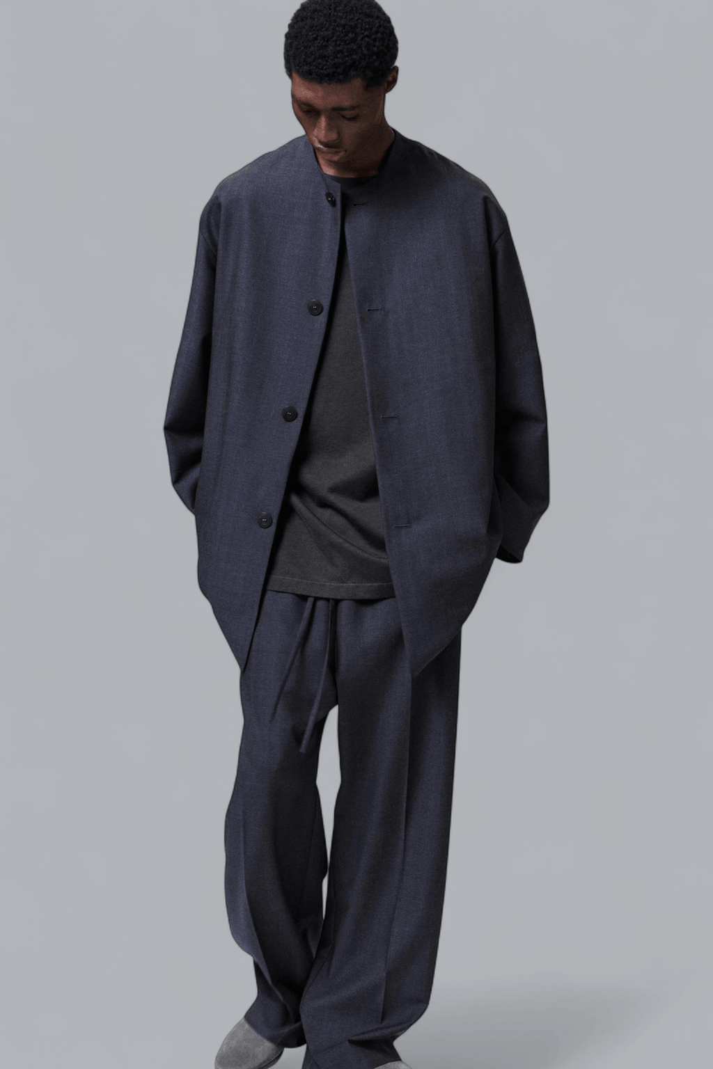 COLLARLESS SPORT JACKET