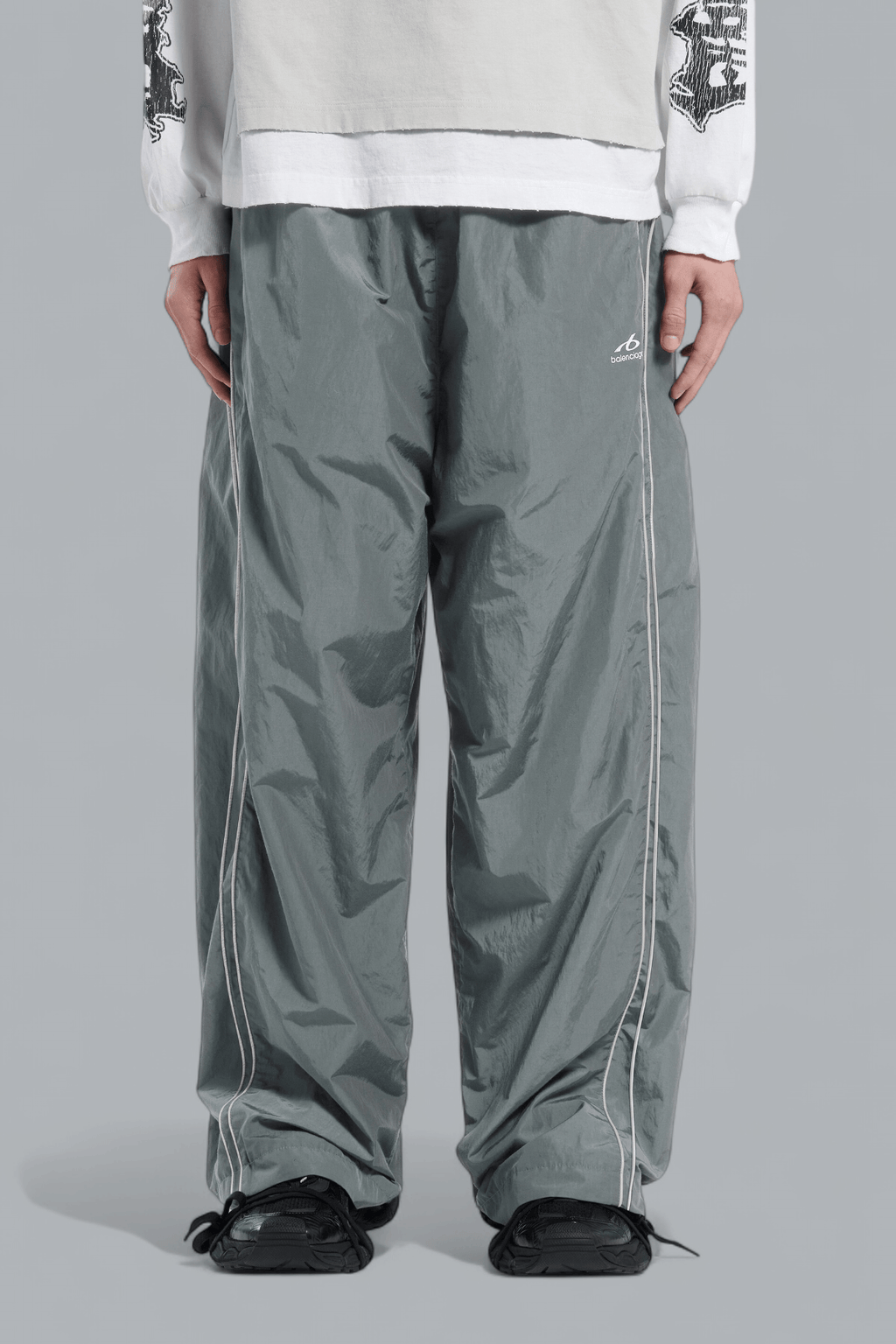 TECHNO COTTON POPLIN BODIES TRACK PANTS