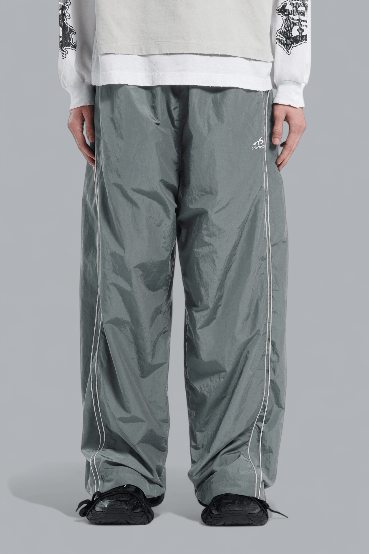 TECHNO COTTON POPLIN BODIES TRACK PANTS