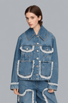 RIGID DENIM LACE JACKET