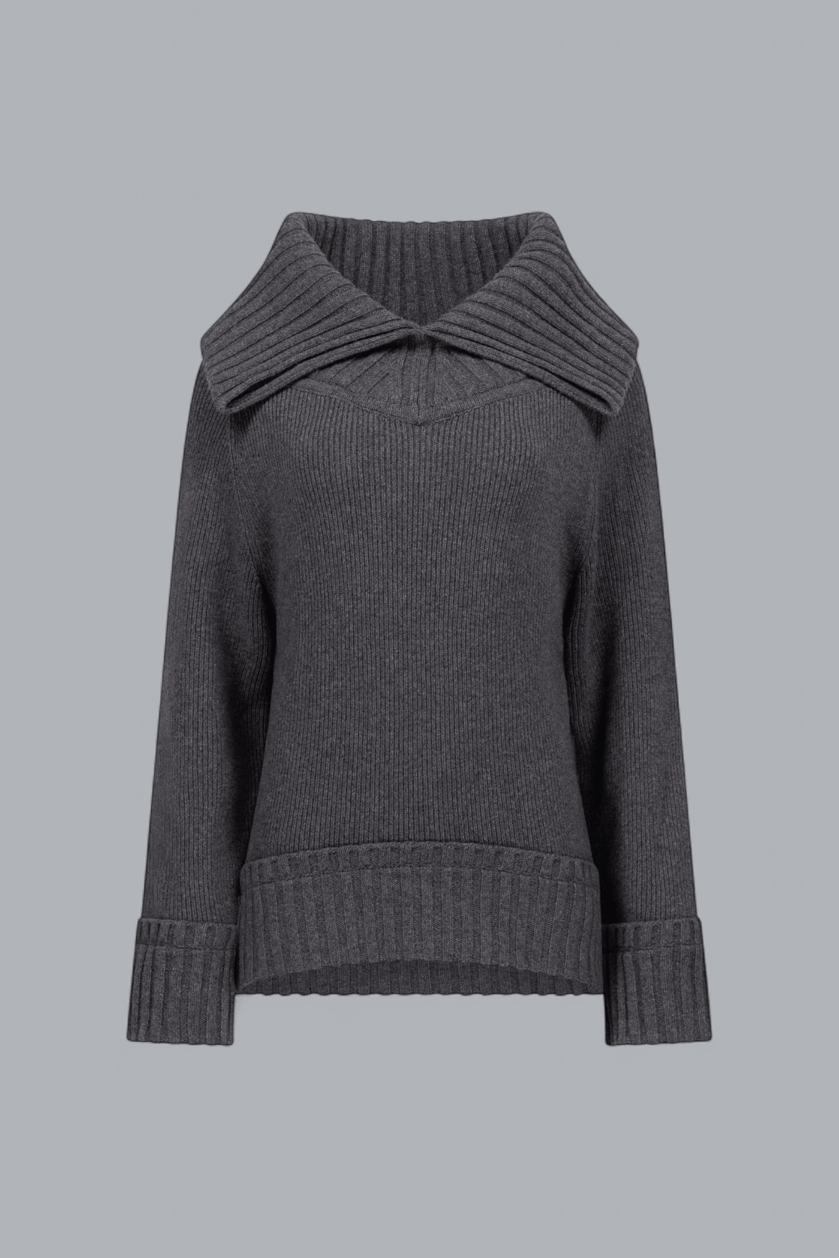 Pullover mit breitem Kragen