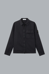OLD' EFFECT BRUSHED ORGANIC COTTON CANVAS SHIRTS NAVY BLUE