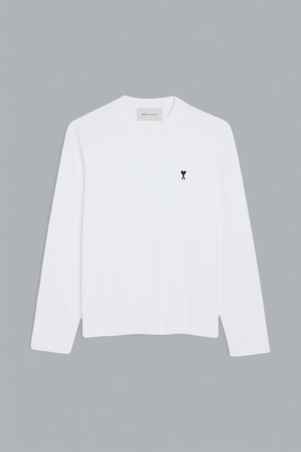 CONTRASTED AMI DE COEUR LONG SLEEVE T-SHIRT
