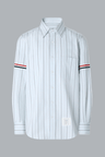 RWB ARMBAND WIDE STRIPE STRAIGHT FIT DYED POPLIN SHIRT