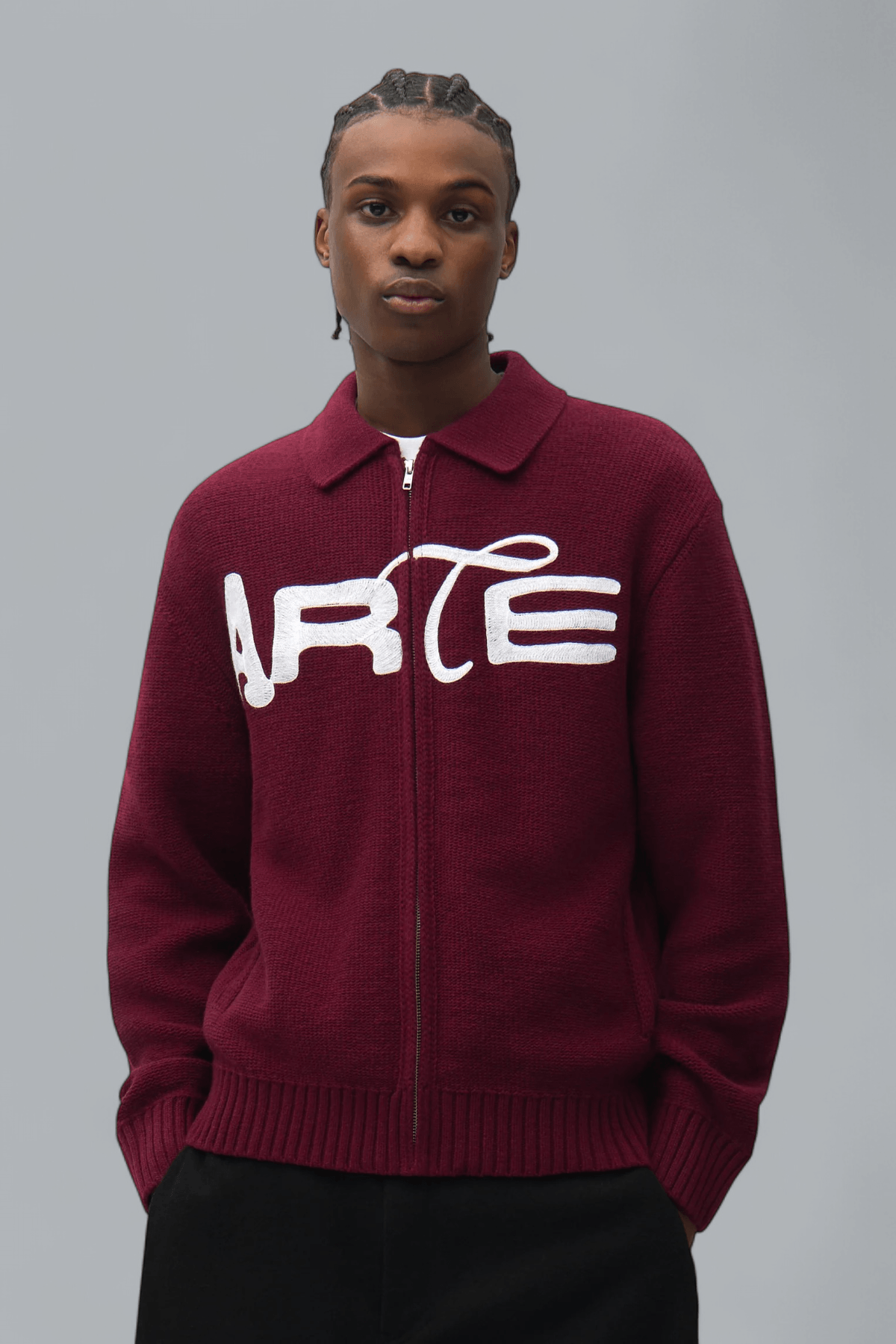 STENCIL ZIP CARDIGAN
