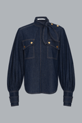DENIM CARGO BLOUSE