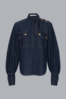 DENIM CARGO BLOUSE