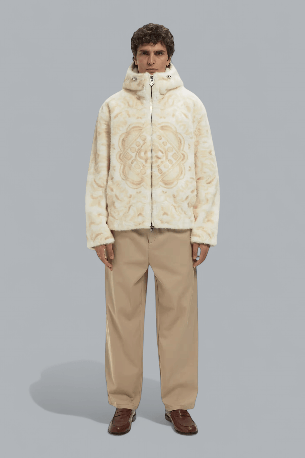 FAUX FUR HOODED JACKET