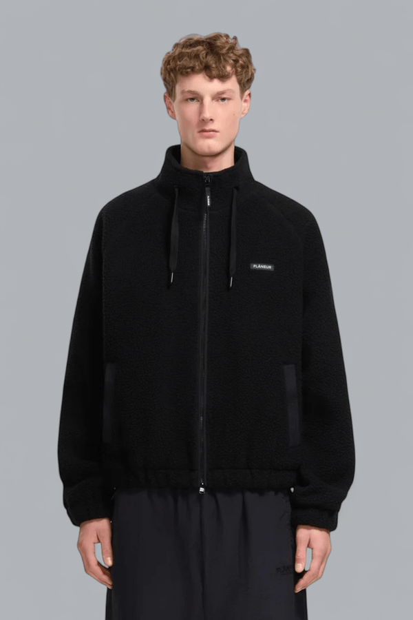 FLEECEJACKE MIT FROSTED-BADGE