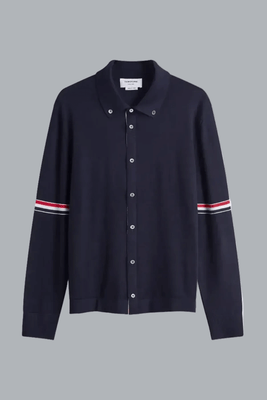 Jersey Stitch RWB Button Down Shirt