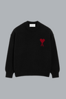 FELTED MERINO WOOL AMI DE COEUR CREWNECK