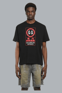 WARNING HIGH RISK T-SHIRT BLACK