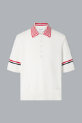 SAILBOAT JERSEY STITCH RWB STRIPE RUGBY POLO SHIRT