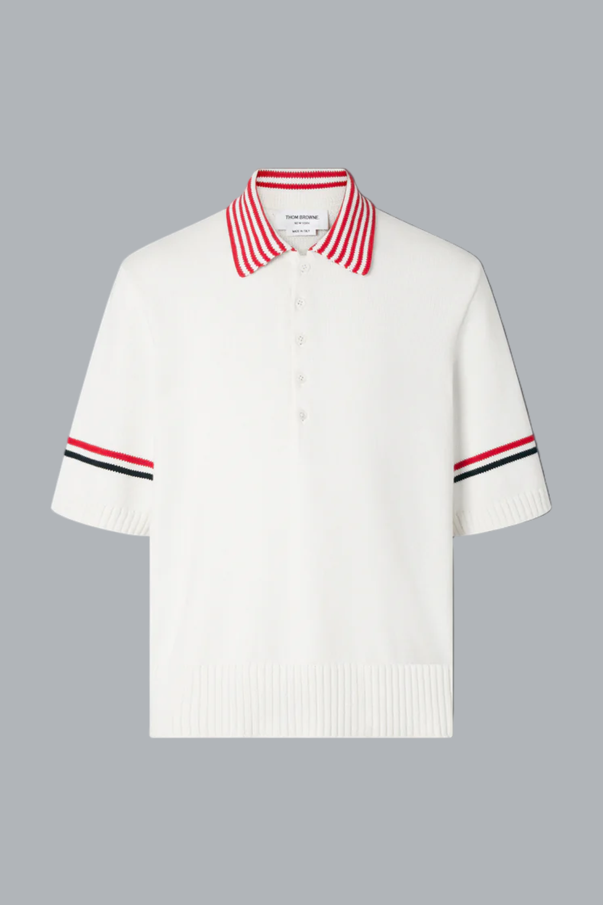 SAILBOAT JERSEY STITCH RWB STRIPE RUGBY POLO SHIRT